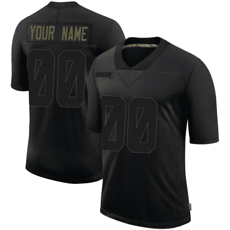 Youth's Custom Tampa Bay Buccaneers 2020 Salute To Service Jersey - Limited Black -