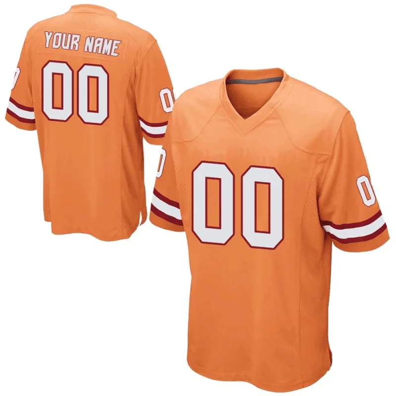 Youth's Custom Tampa Bay Buccaneers Alternate Jersey - Game Orange -