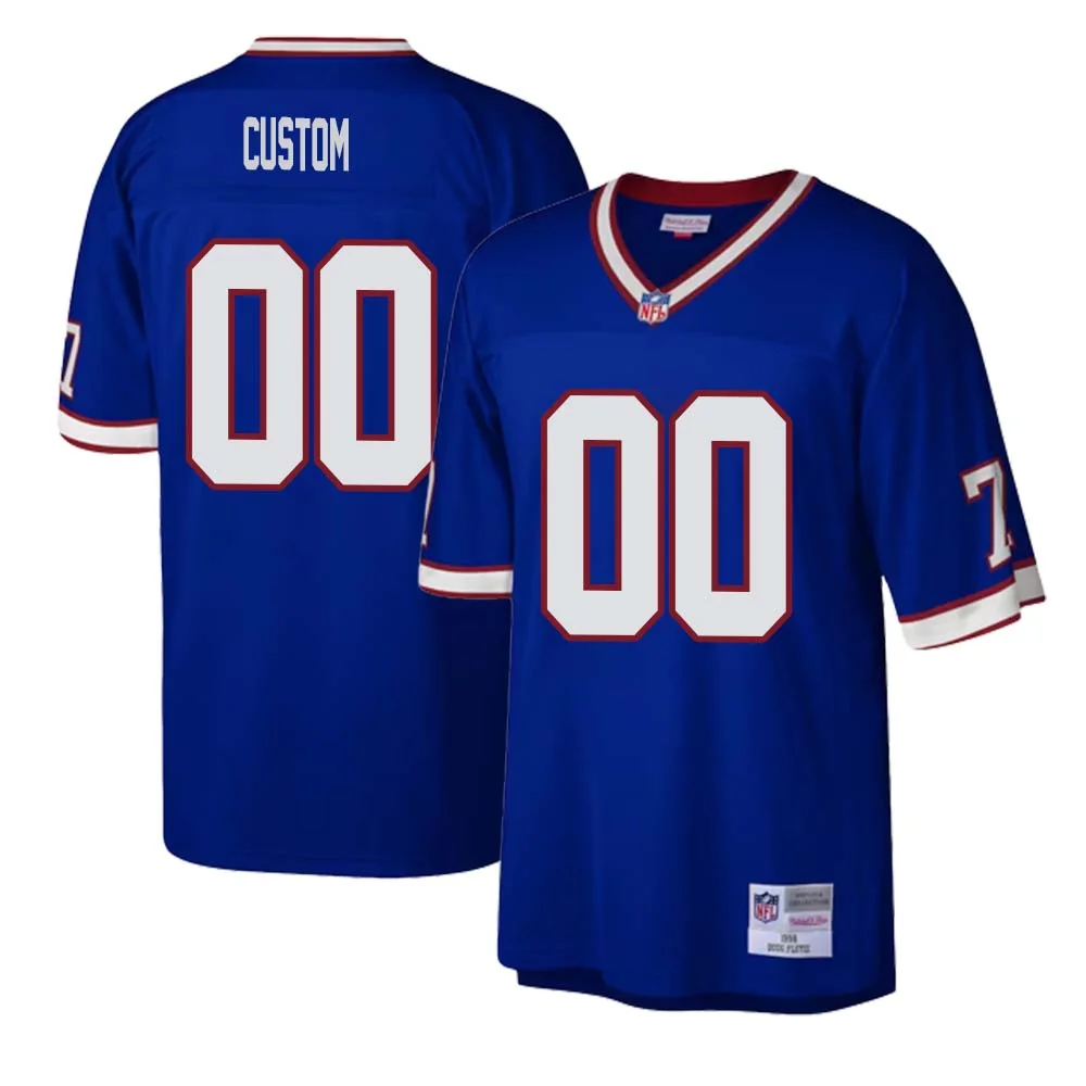 Custom Mitchell & Ness Royal Buffalo Bills Retired Player  Jersey