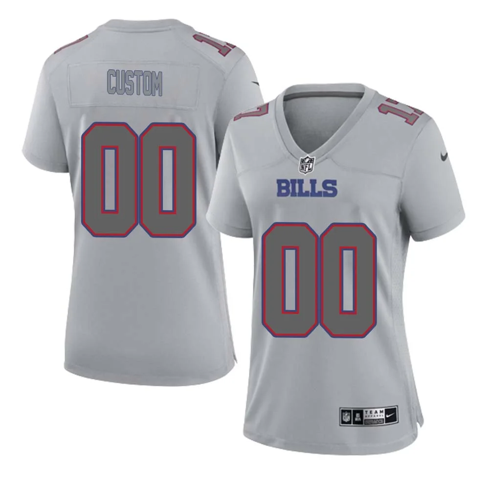 Woman Custom Buffalo Bills Atmosphere Jersey Grey -