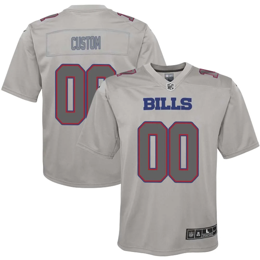 Youth Custom Buffalo Bills Atmosphere Jersey Grey -
