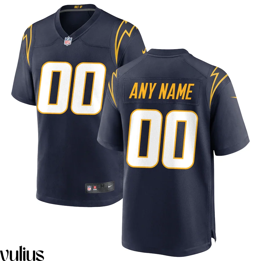 Custom Chargers Jersey, Navy Men's, Alternate Custom Game Jersey -