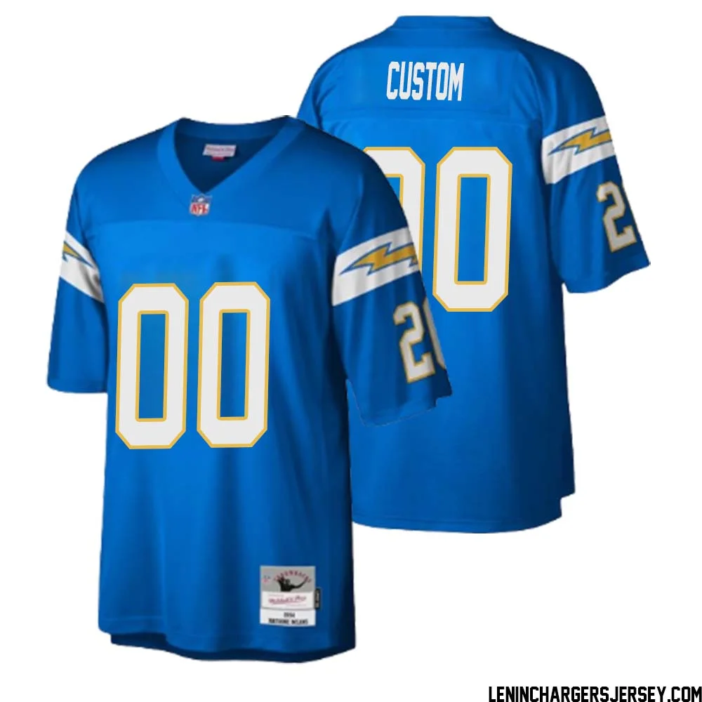 Men Custom Mitchell & Ness Powder Blue Los Angeles Chargers Legacy  Jersey