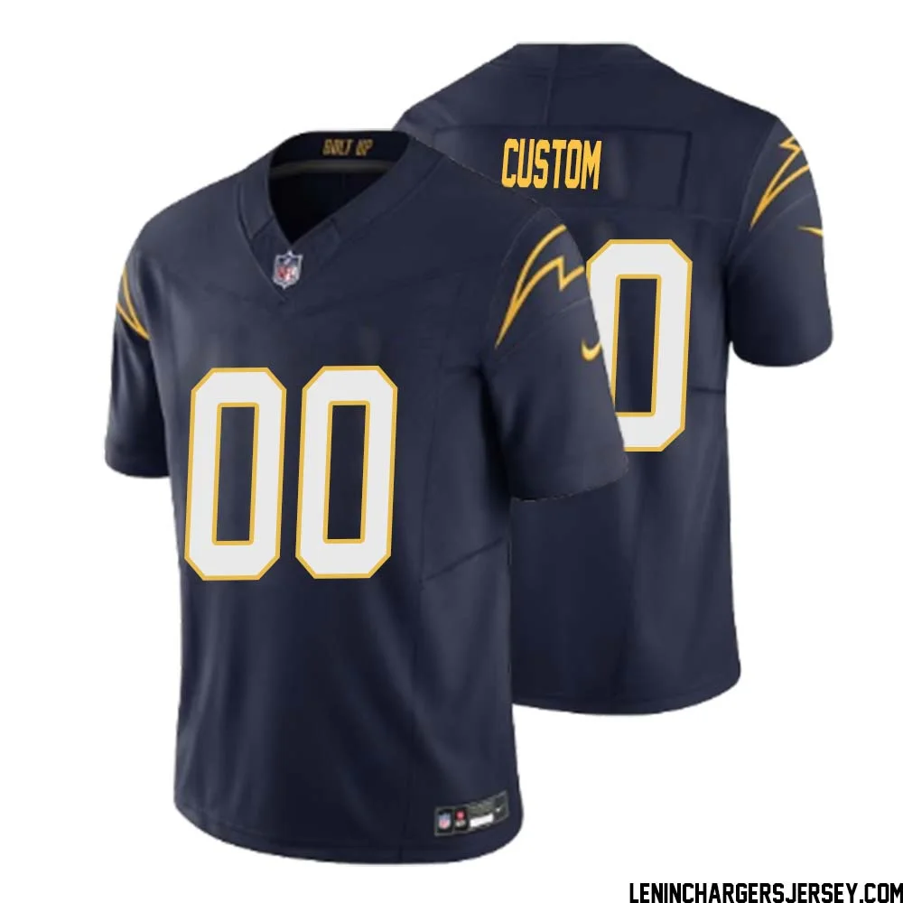 Men Custom Navy Los Angeles Chargers Vapor F.U.S.E. Limited Jersey -