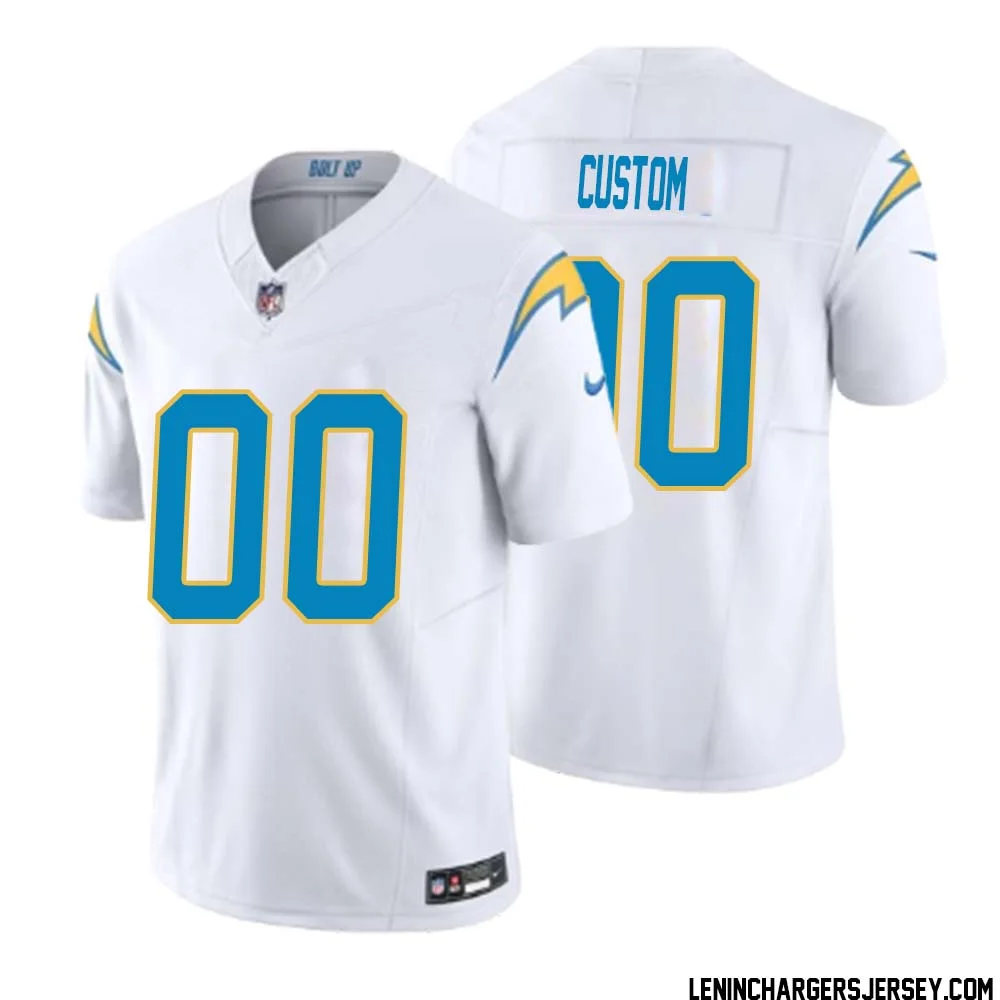 Men Custom White Los Angeles Chargers Vapor F.U.S.E. Limited Jersey -