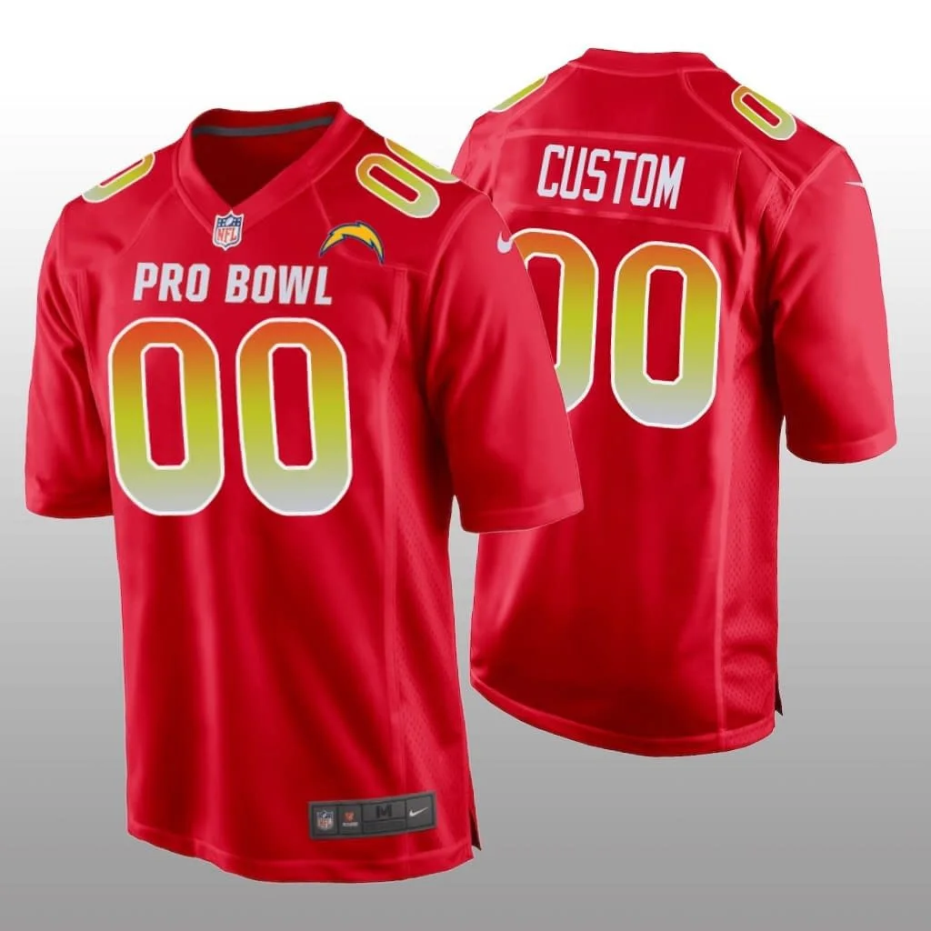 Men's AFC Los Angeles Chargers Custom 2019 Pro Bowl Game Jersey - Red -