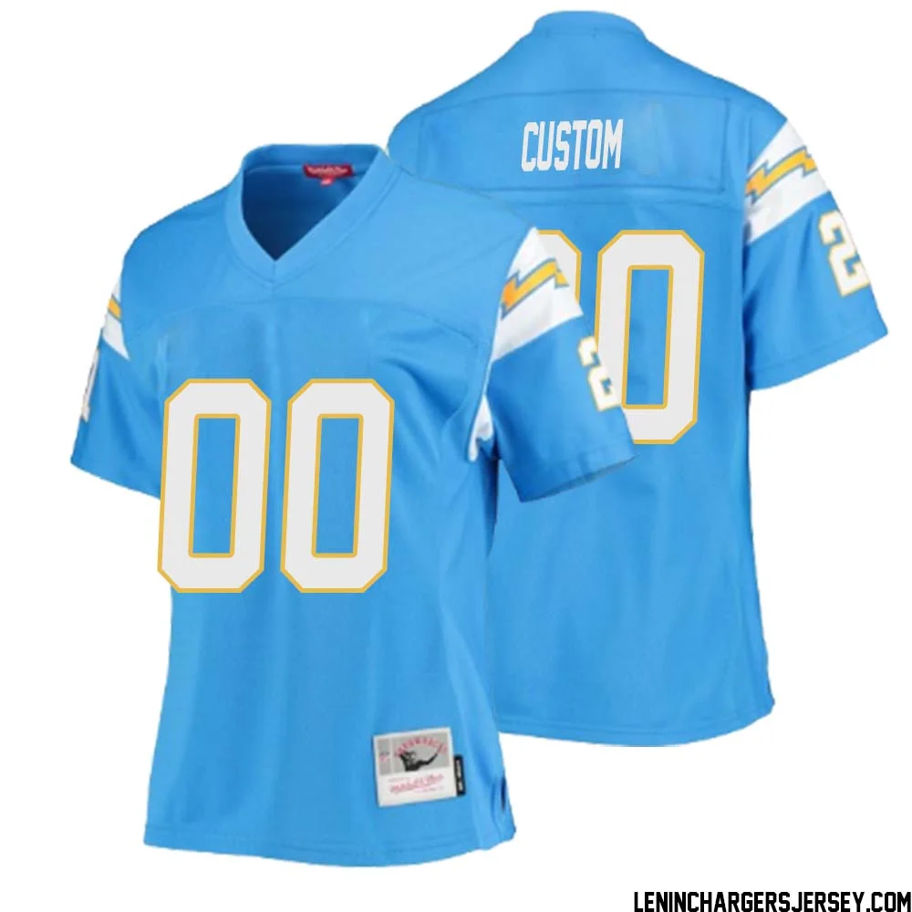 Woman Custom Mitchell & Ness Powder Blue Los Angeles Chargers Legacy  Player Jersey