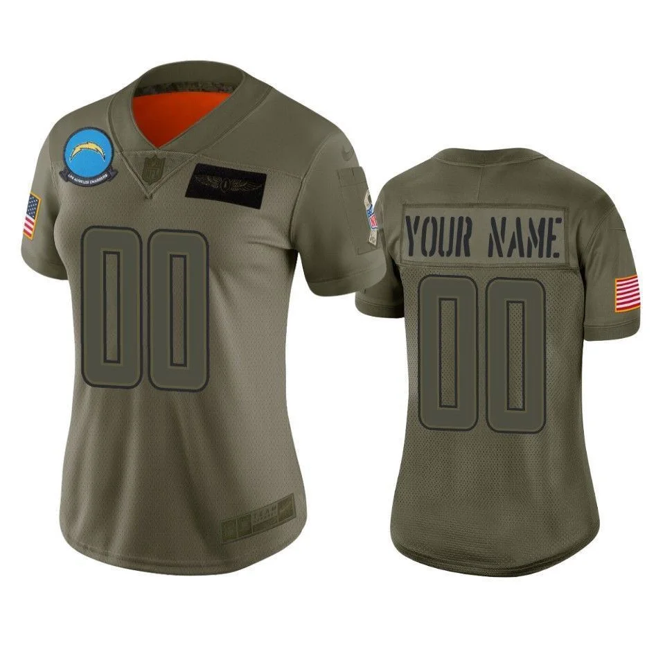 Woman's Los Angeles Chargers Custom Camo 2019 Salute to Service Limited Jersey -