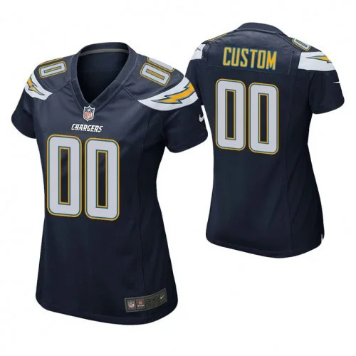 Woman's Los Angeles Chargers Navy Game Customized Jersey -