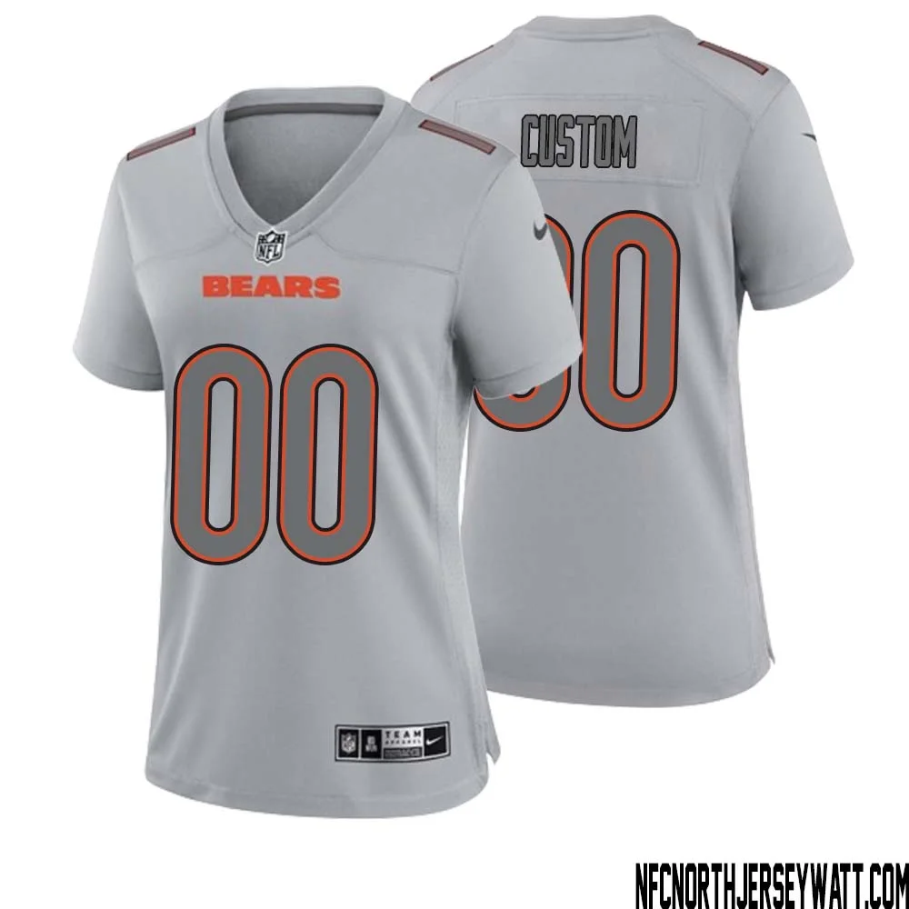 Woman Custom Chicago Bears Atmosphere Grey Game Jersey -