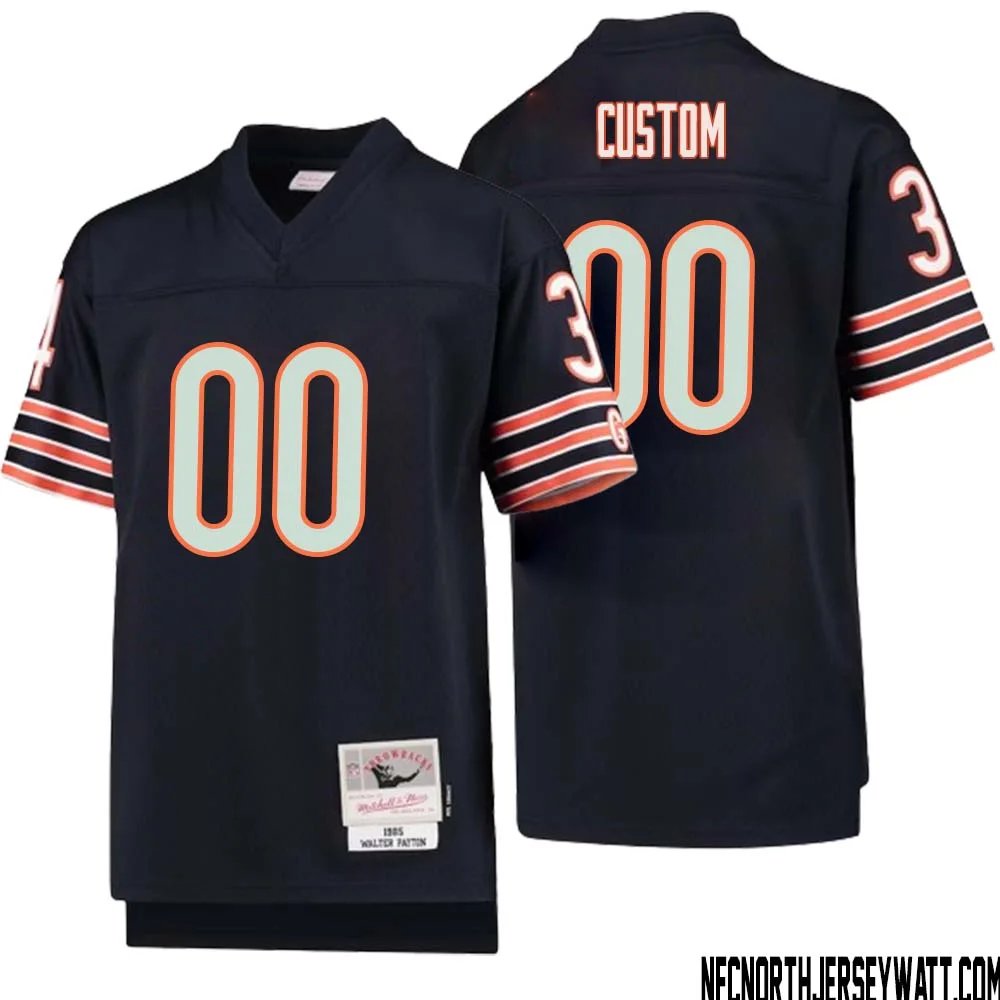 Youth Custom Mitchell & Ness Navy Chicago Bears 1985 Legacy Retired Player Jersey -