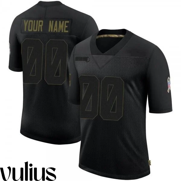 Custom Colts Jersey, Black Men's Jersey, 2020 Salute To Service Jersey -