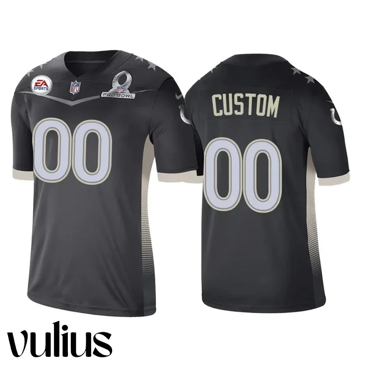 Custom Colts Jersey, Grey Men's Jersey, Anthracite 2021 AFC Pro Bowl Game Jersey -
