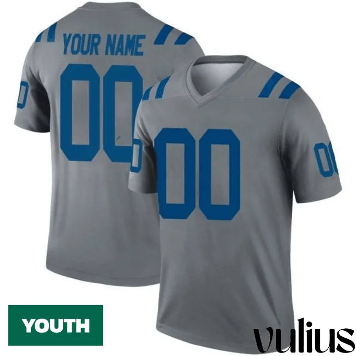 Custom Colts Jersey, Grey Youth's Jersey, Inverted Legend Jersey -