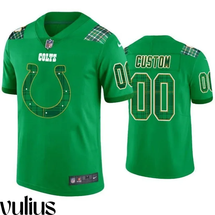 Custom Colts Jersey, Kelly Green Men's Jersey, St. Patrick's Day Jersey -