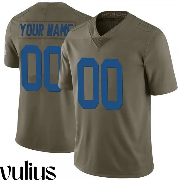Custom Colts Jersey, Olive Men's Jersey, 2017 Salute to Service Jersey -