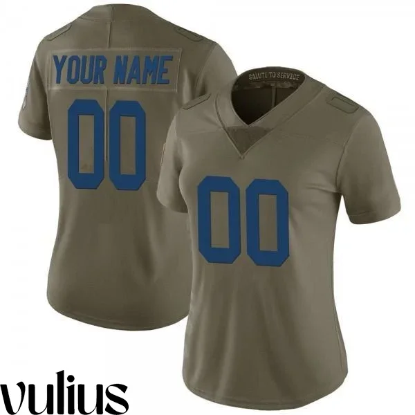 Custom Colts Jersey, Olive Woman's Jersey, 2017 Salute to Service Jersey -