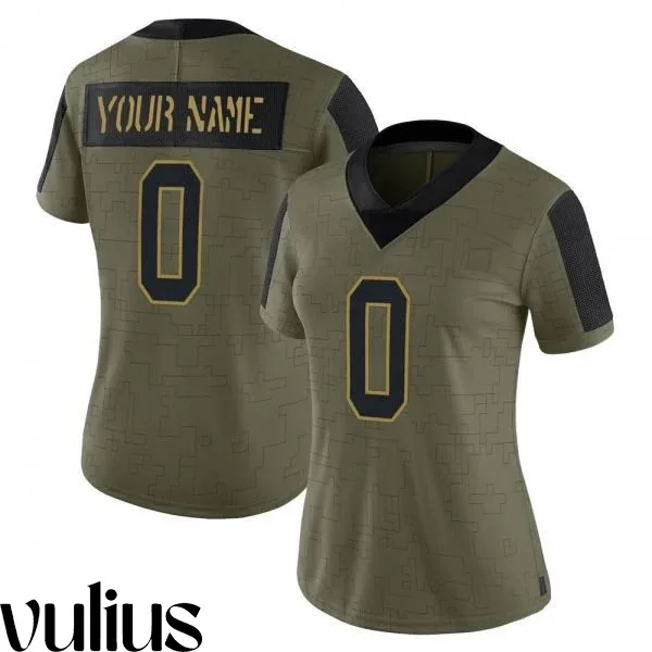 Custom Colts Jersey, Olive Woman's Jersey, 2021 Salute To Service Jersey -