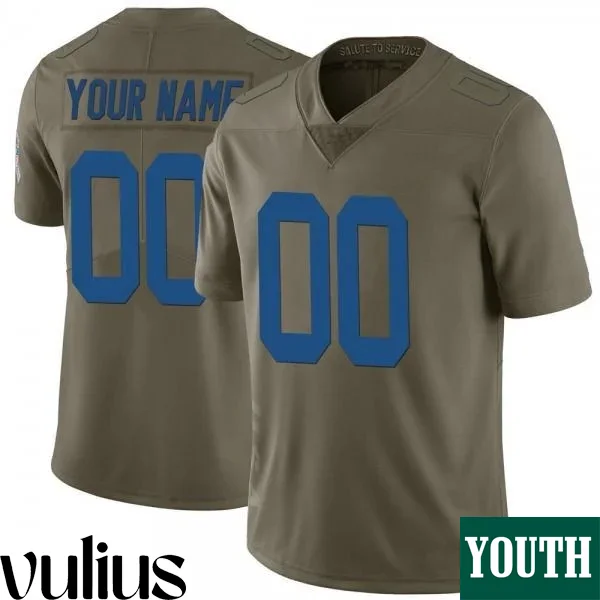 Custom Colts Jersey, Olive Youth's Jersey, 2017 Salute to Service Jersey -