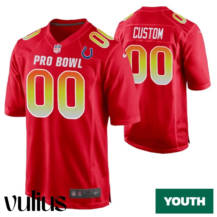 Custom Colts Jersey, Red Youth's Jersey, 2019 Pro Bowl Game Jersey -