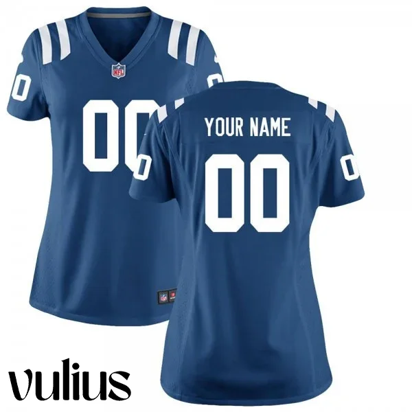 Custom Colts Jersey, Royal Woman's Jersey, Custom Home Game Jersey -