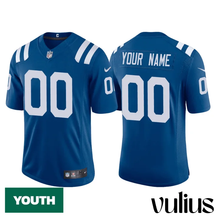 Custom Colts Jersey, Royal Youth's Jersey, 2020 Royal Vapor Limited Jersey -