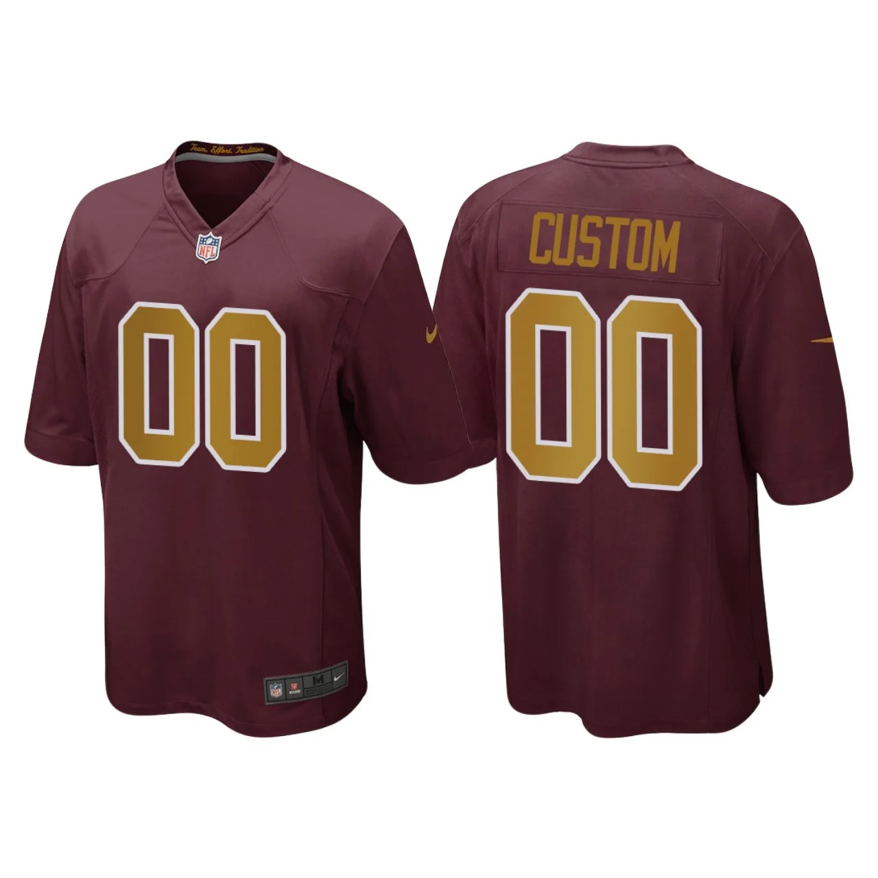 Custom Commanders Jersey for Men Custom Washington Football Team Burgundy Alternate Game Jersey -