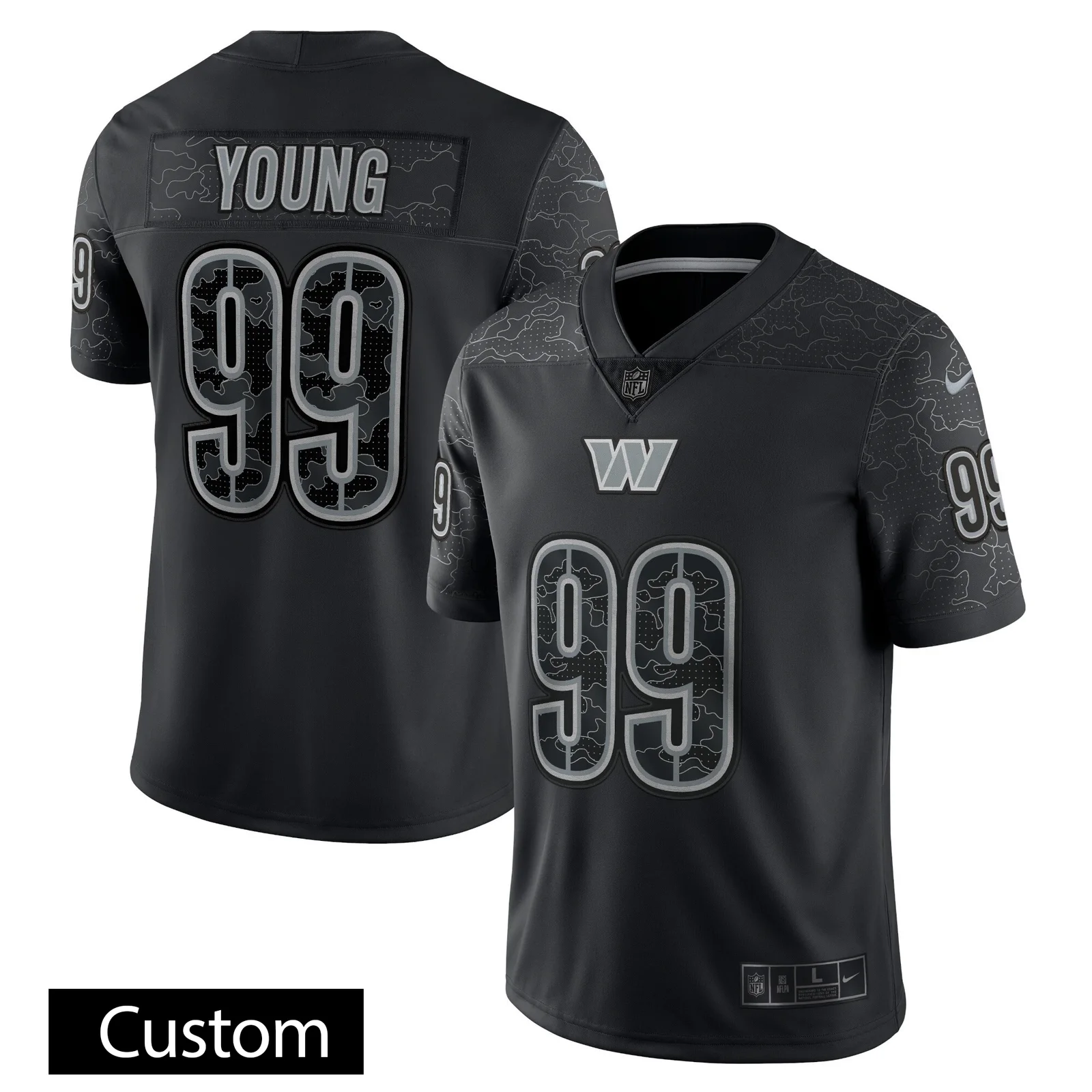 Men's Washington Commanders RFLCTV Limited Jersey – Black -