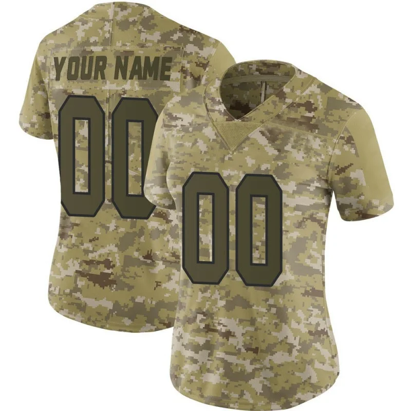 Custom Commanders Jersey for Woman Custom Camo Limited Washington Football Team 2018 Salute to Service Football Jersey -