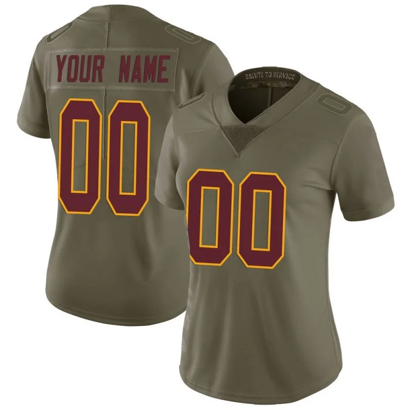 Custom Commanders Jersey for Woman Custom Green Limited Washington Football Team 2017 Salute to Service Football Jersey -
