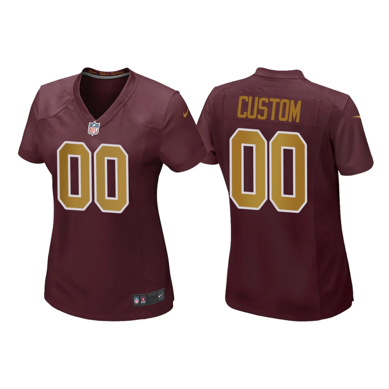 Custom Commanders Jersey for Woman Custom Washington Football Team Burgundy Alternate Game Jersey -