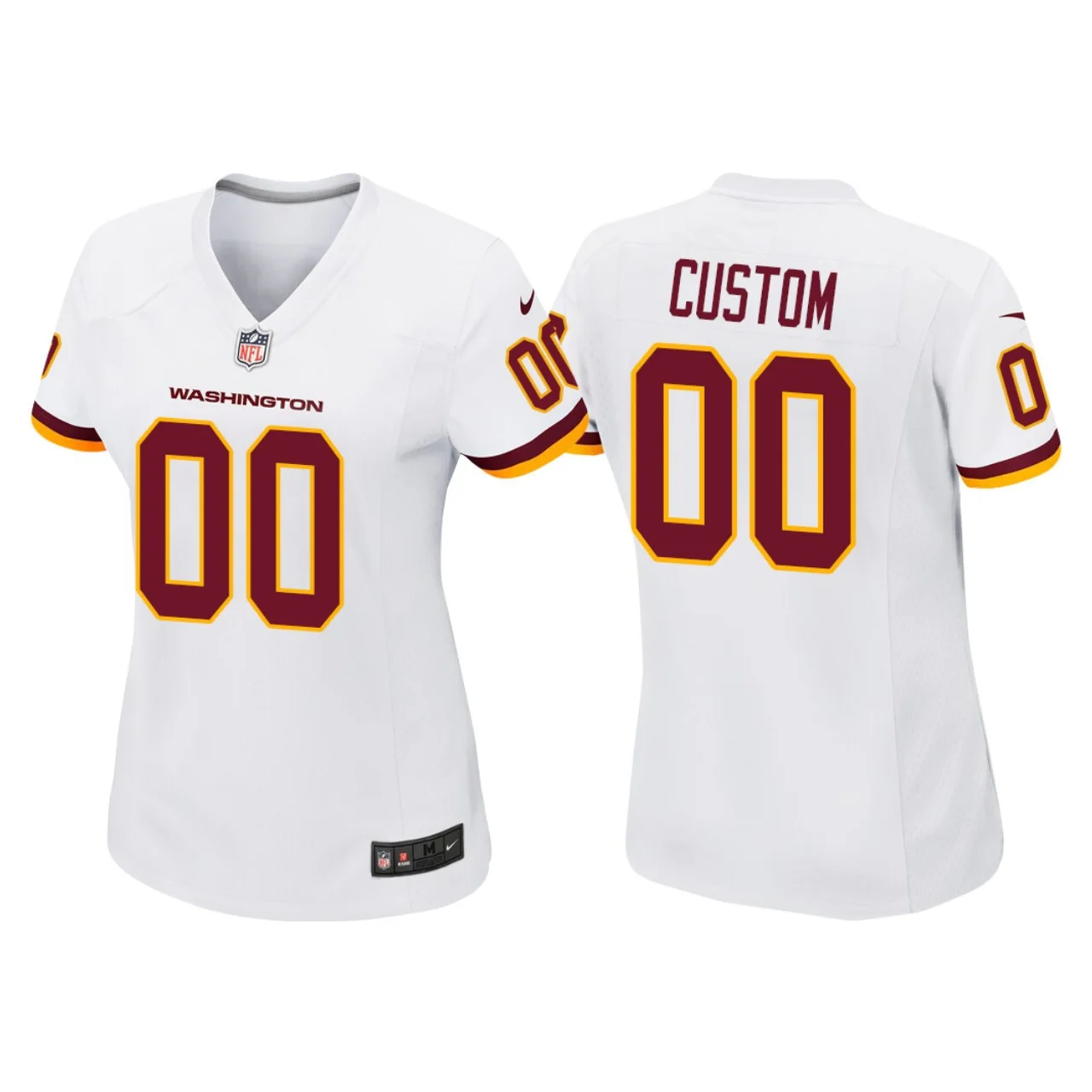 Custom Commanders Jersey for Woman Custom Washington Football Team White Game Jersey -