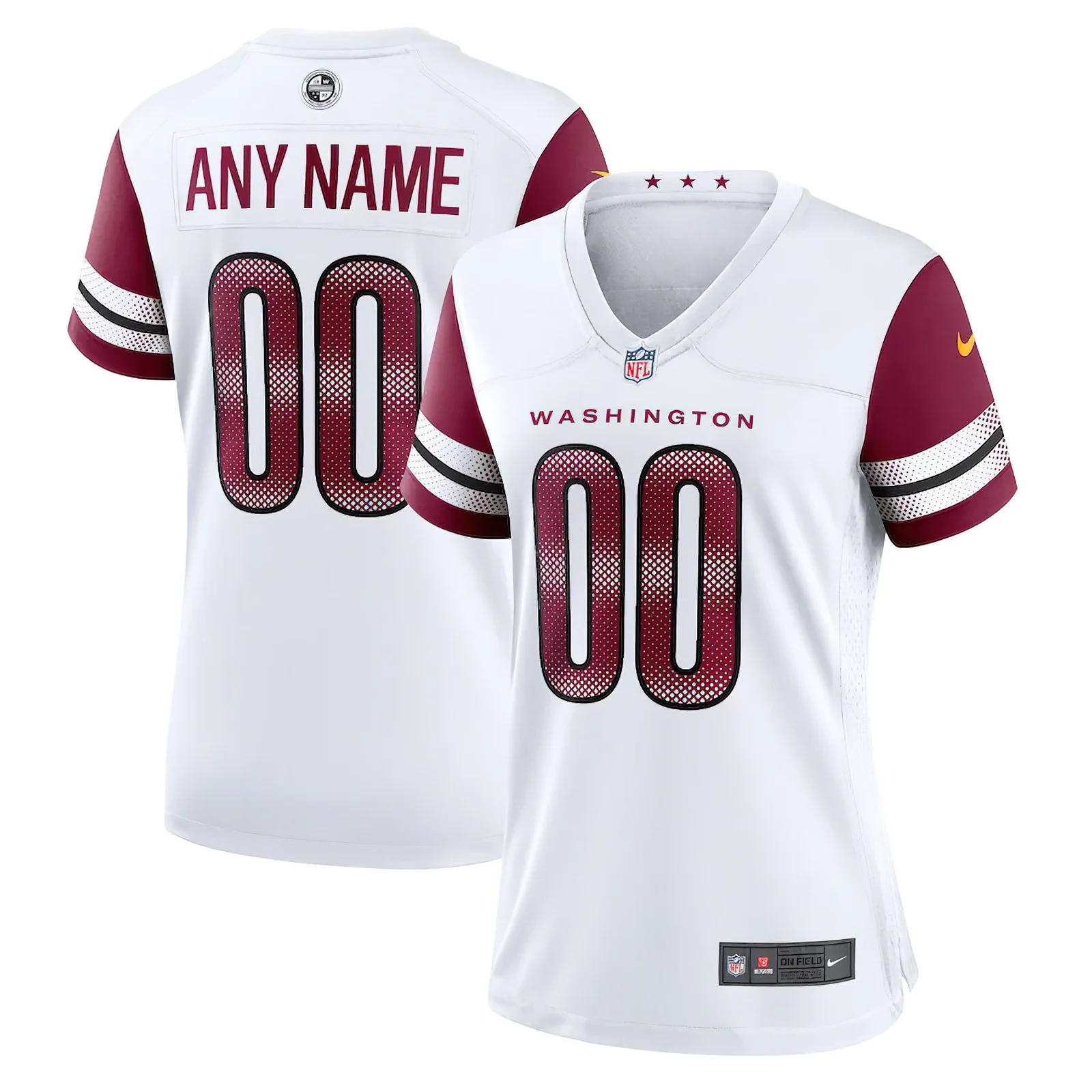 Woman's White Washington Commanders Custom Jersey -