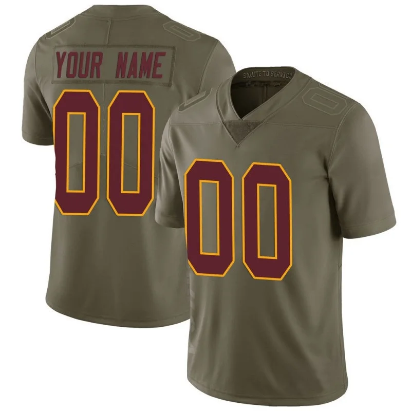 Custom Commanders Jersey for Youth Custom Green Limited Washington Football Team 2017 Salute to Service Football Jersey -