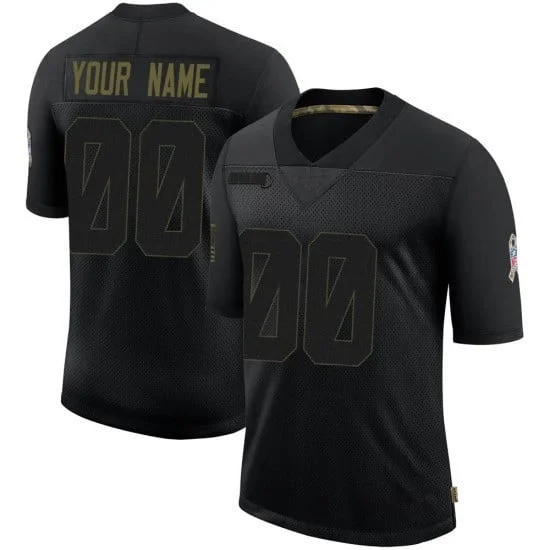 Men's Custom Dallas Cowboys Limited Custom 2020 Salute To Service Jersey - Black -