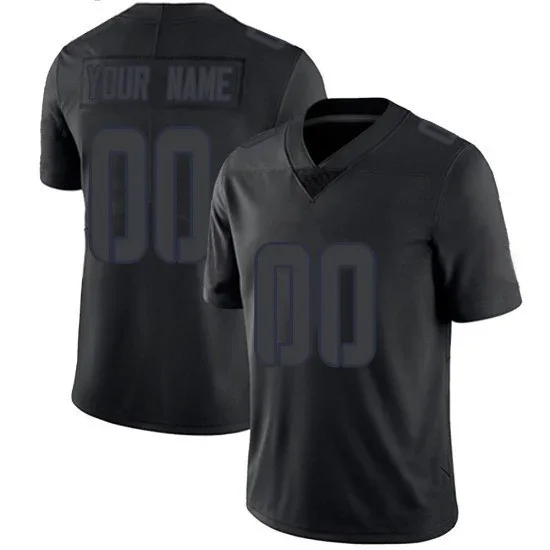 Men's Custom Dallas Cowboys Limited Custom Jersey - Black Impact -