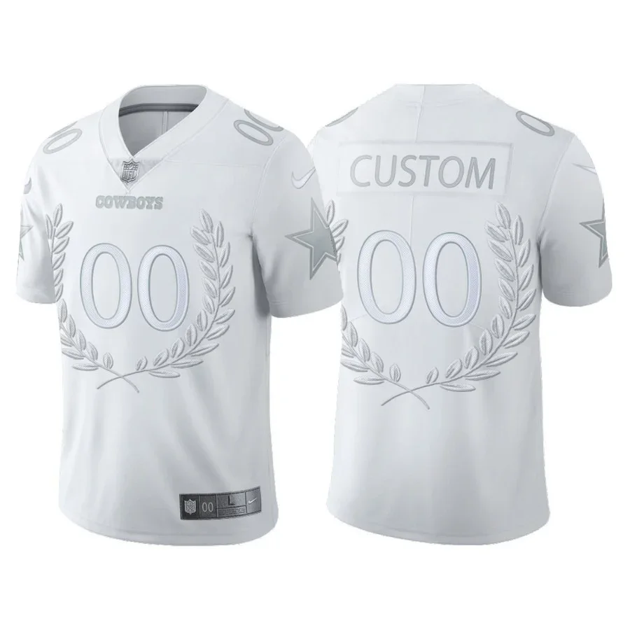 Men's Dallas Cowboys #00 Custom White limited edition collection Jersey -
