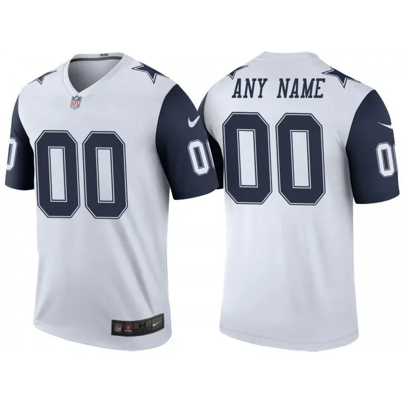 Men's Dallas Cowboys Color Rush Legend White Custom Jersey -