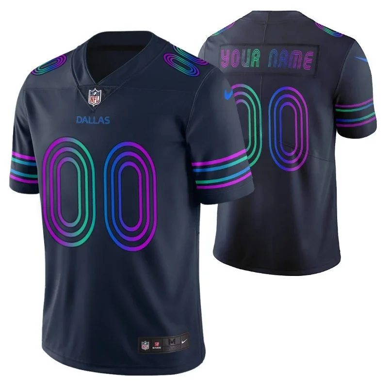 Men's Dallas Cowboys Custom Navy City Edition Vapor Limited Jersey -