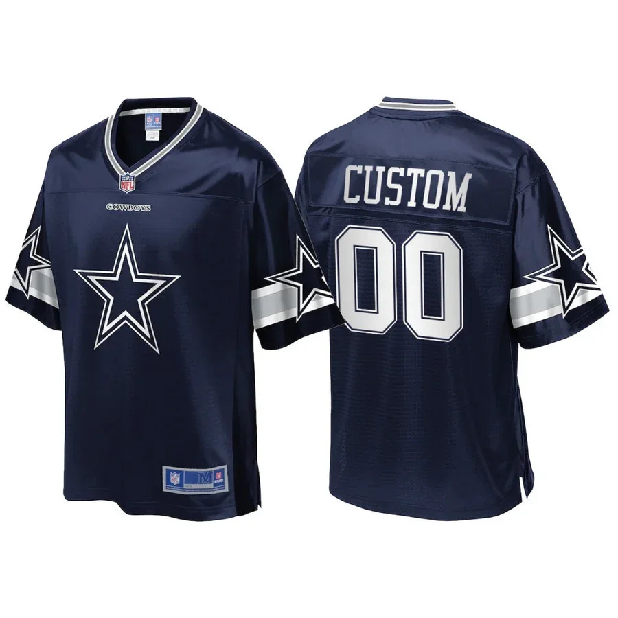Men's Dallas Cowboys Custom Team Icon Jersey - Navy -