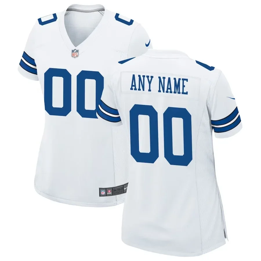 Woman's Dallas Cowboys Road Custom Game Jersey - Navy -