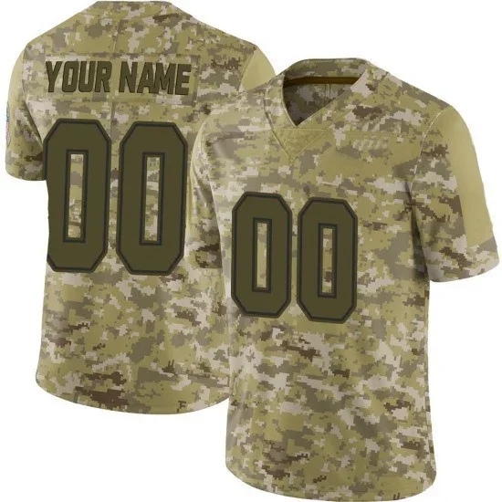 Youth's Custom Dallas Cowboys Limited Custom 2018 Salute to Service Jersey - Camo -