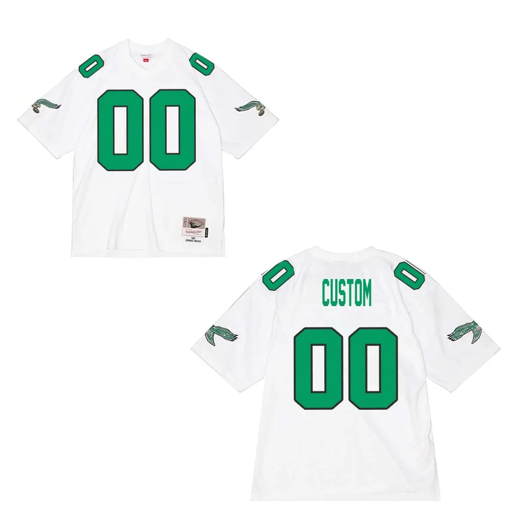Philadelphia Eagles Custom Men White Jersey -