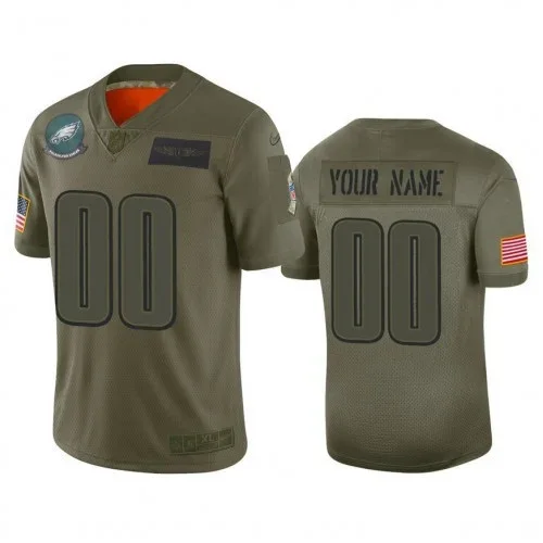 Youth's Custom Camo Limited Philadelphia Eagles 2019 Salute to Service Football Jersey -