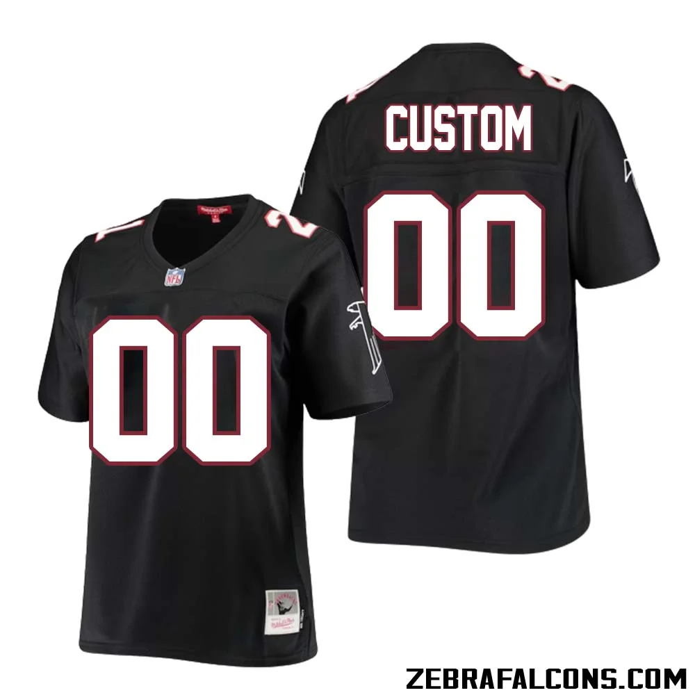 Custom Atlanta Falcons Mitchell & Ness Woman-s Legacy  Team Jersey Black