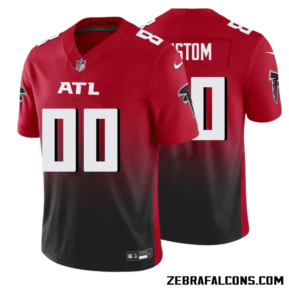 Custom Atlanta Falcons Vapor F.U.S.E. Limited Jerseys Black Red -
