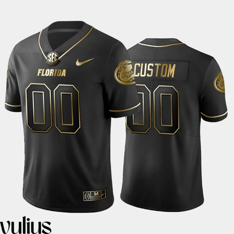Custom Florida Gators Jersey, Black Men's, 2019 Golden Edition Limited Jersey College Football -