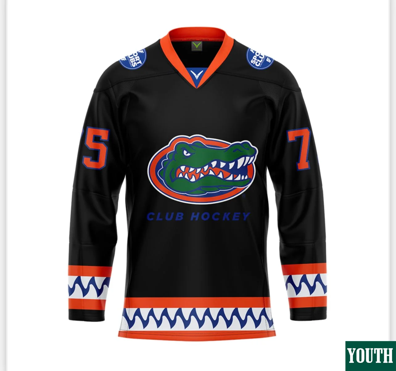 Custom Florida Gators Jersey, Black Youth's,  Hockey Jersey