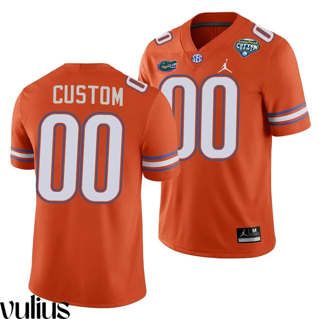 Custom Florida Gators Jersey, Orange Men's, 2020 Cotton Bowl Classic College Football Jersey -