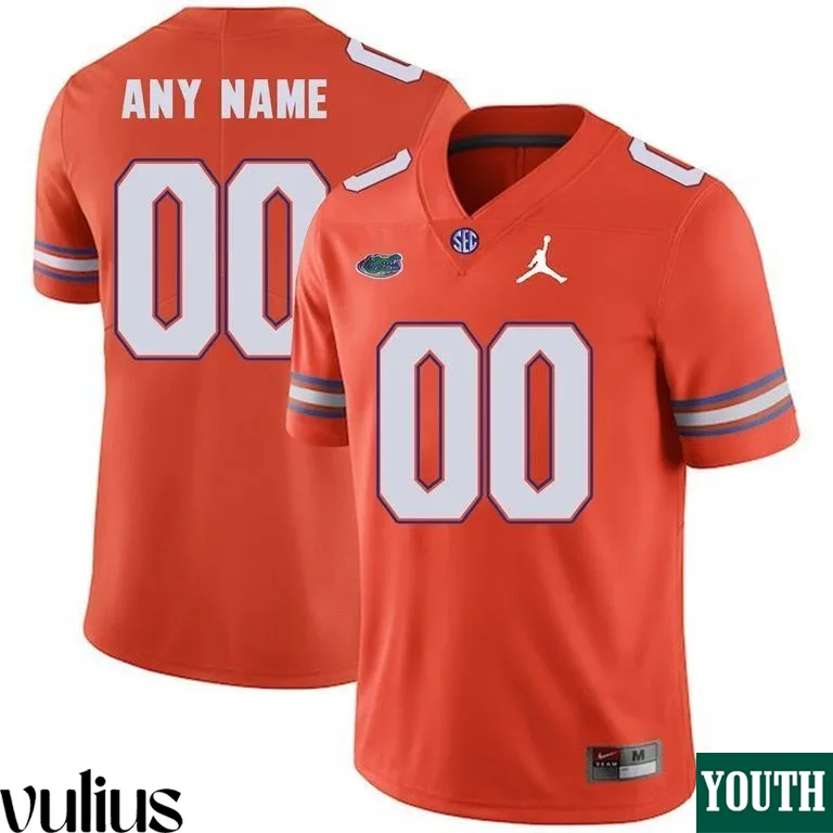 Custom Florida Gators Jersey, Orange Youth's, Custom Football Jersey -